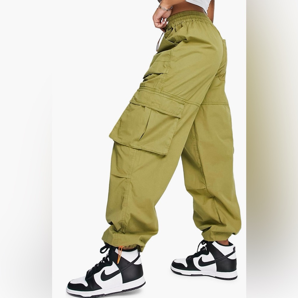 TOPSHOP Ballon Leg Cotton Cargo Pants